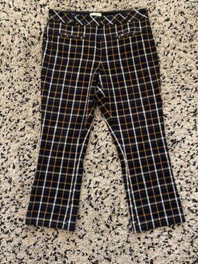 Anthropologie The Essential Collection Plaid Crop Pants size 12